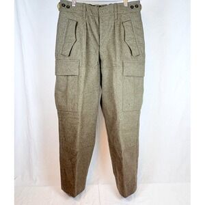 Vtg 1967 West German Military Wool Cargo Pants Schilling OHG 30x28 Army Heavy